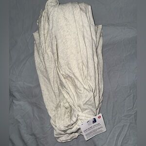 NWT Lululemon Wee Stripe Heathered Gray Cotton Sage Scarf Wrap